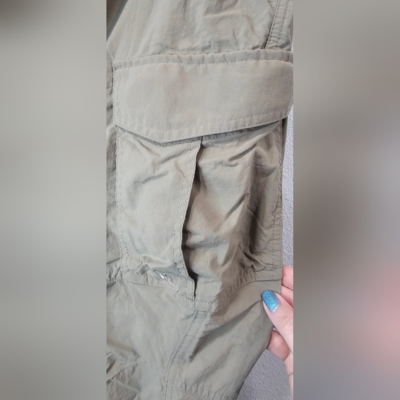 REI Pants Mens 30L Long Tan Khaki Beige Cargo Nylon Hiking Stretch Outdoor - Picture 4 of 14